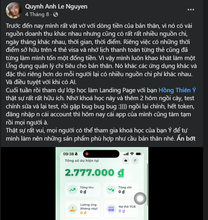 Câu Chuyện Học Viên 1